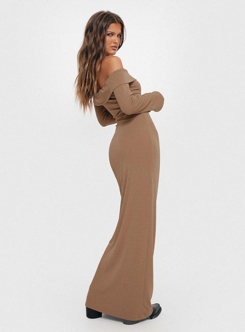 product Princess Polly Crew Neck  Maida Maxi Dress Light Brown