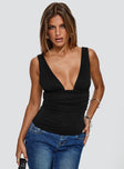 Sublime Ruched Top Black