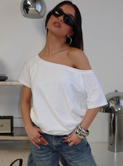 Icon Baby Off Shoulder Top White