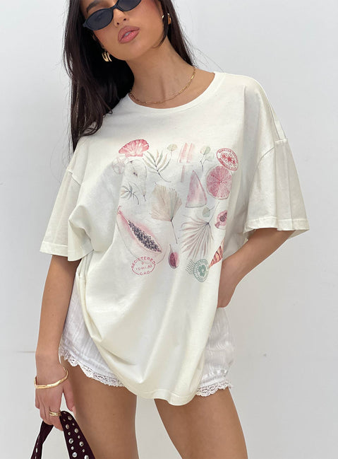 Hawaii Locale Oversized Graphic Tee Marshmellow