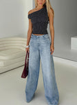 Bowe Wide Leg Jeans Blue