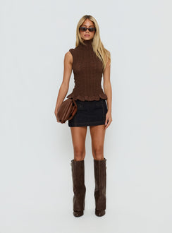 Darbi Denim Mini Skort Raw Denim