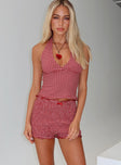 Whimsy Halter Top Red Gingham