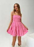 product Princess Polly Asymmetric Neckline  Ceara Mini Dress Pink