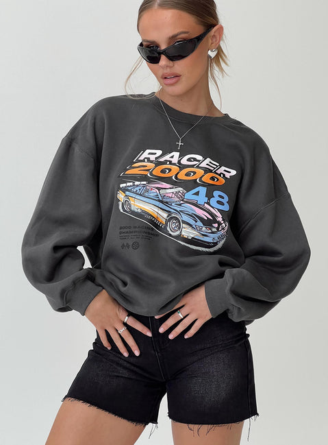 Speeder Sweatshirt Charcoal Princess Polly  long 