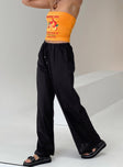 product Princess Polly High Waisted Pants  Ogilvie Linen Blend Pants Black