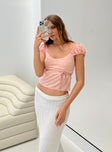 product Princess Polly Short Sleeves Cowl  Seacrest Top Pink