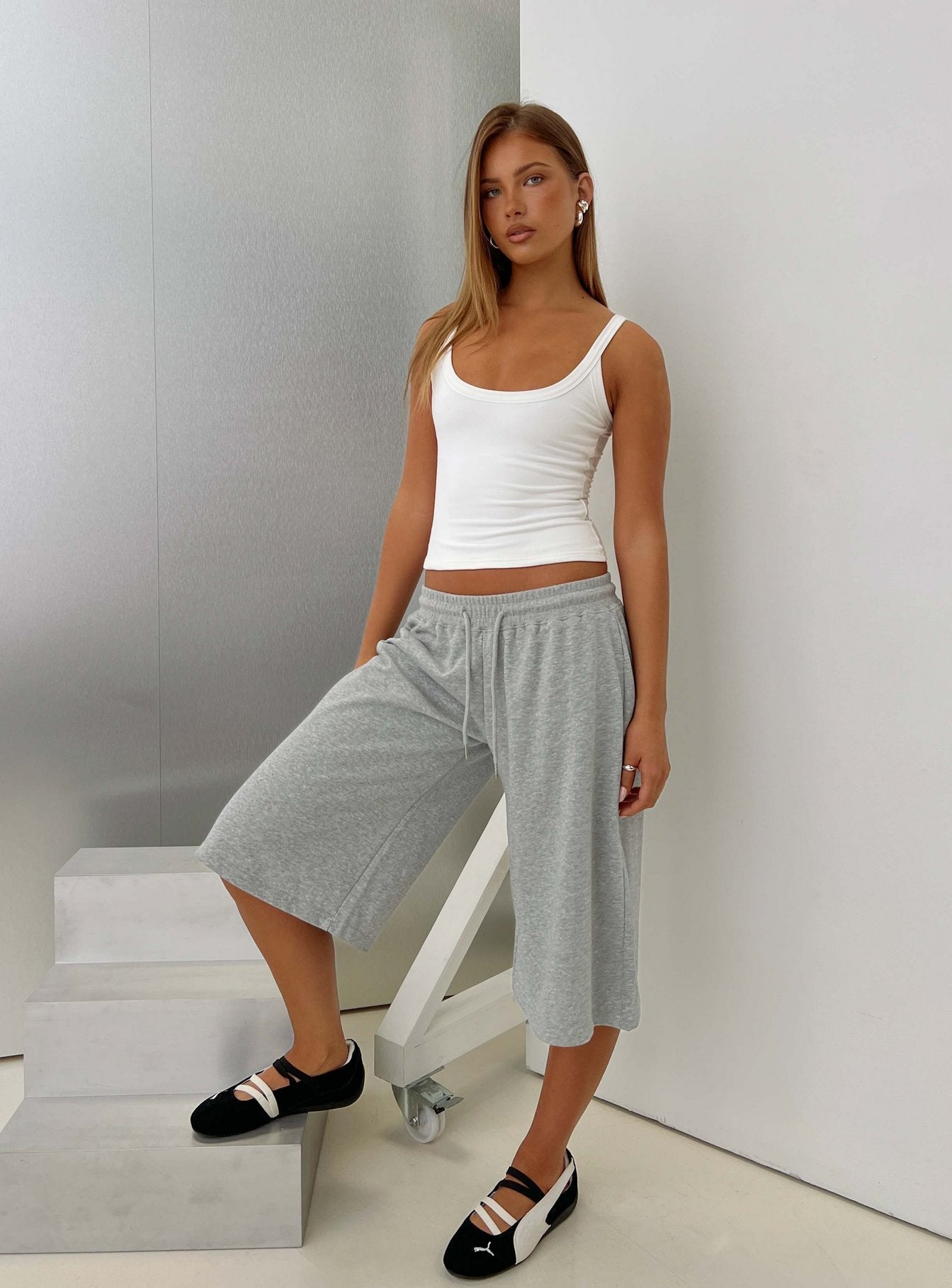 Nikko Longline Fleece Shorts Grey Marle