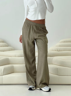product Princess Polly Low Rise Pants  Louis Linen Blend Pants Olive