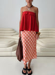 Living Color Maxi Skirt Orange Gingham