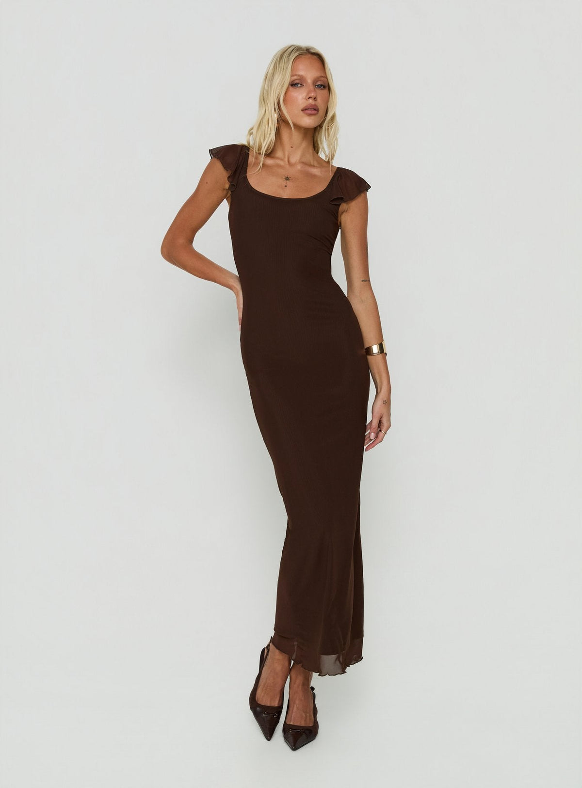 Sandberg Maxikleid Chocolate