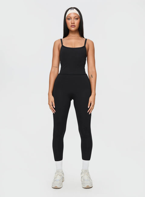 Go Getter Activewear Jumpsuit Black