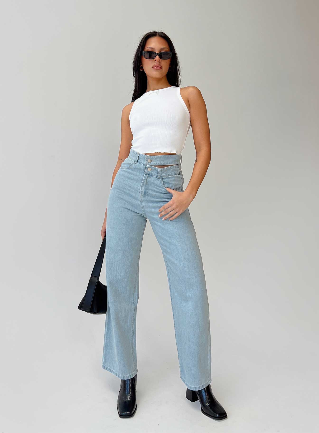 Waist denim cheap