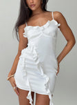 Princess Polly V-Neck  Branwell Mini Dress White