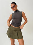 Utility Mini Skirt Green Princess Polly  Mini 