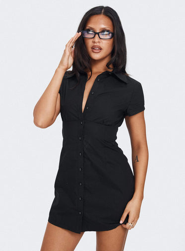 knee length dresses for ladies Dallas Collared Mini Dress