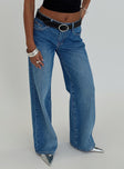 On Sunset Mid Rise Straight Leg Jeans Dark Wash