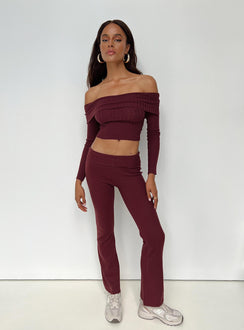 product Princess Polly High Waisted Pants High Waisted Pants High Waisted Pants High Waisted Pants  Westaway Pants Burgundy