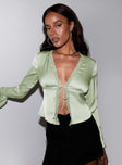 product Princess Polly Full Sleeves Scoop Neck  Hunton Long Sleeve Top Green