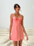 Princess Polly Sweetheart Neckline  Monument Mini Dress Pink