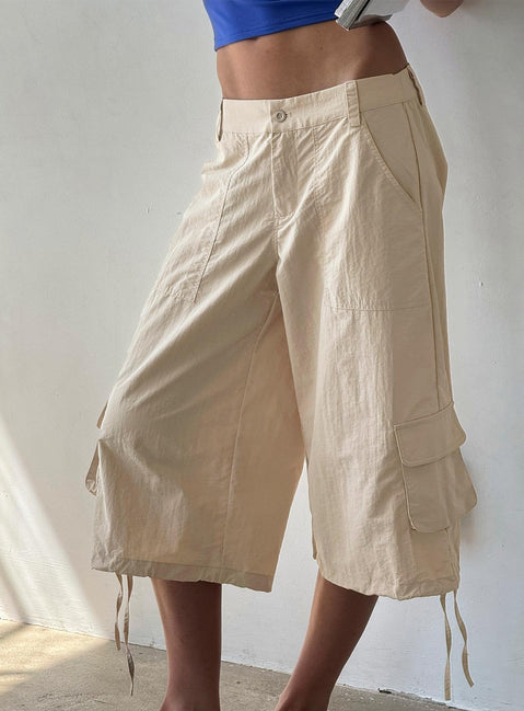 Relaxer 3/4 Cargo Trousers Beige