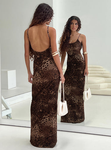 chinese dress ladies Made in Italy Animal Print Panel Maxi Dress Various Colours  The Linen  Closet