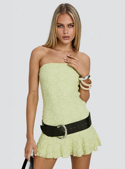 Vancesca Strapless Mini Dress Lime