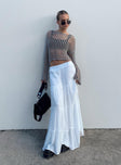 Miriah Maxi Skirt White Petite