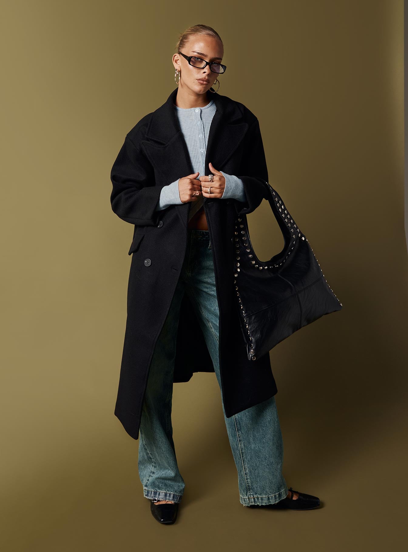 Inferno Longline Coat Black