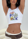 product Princess Polly Sleeveless Square Neck  Amalfi Vacay Graphic Tank White / Multi