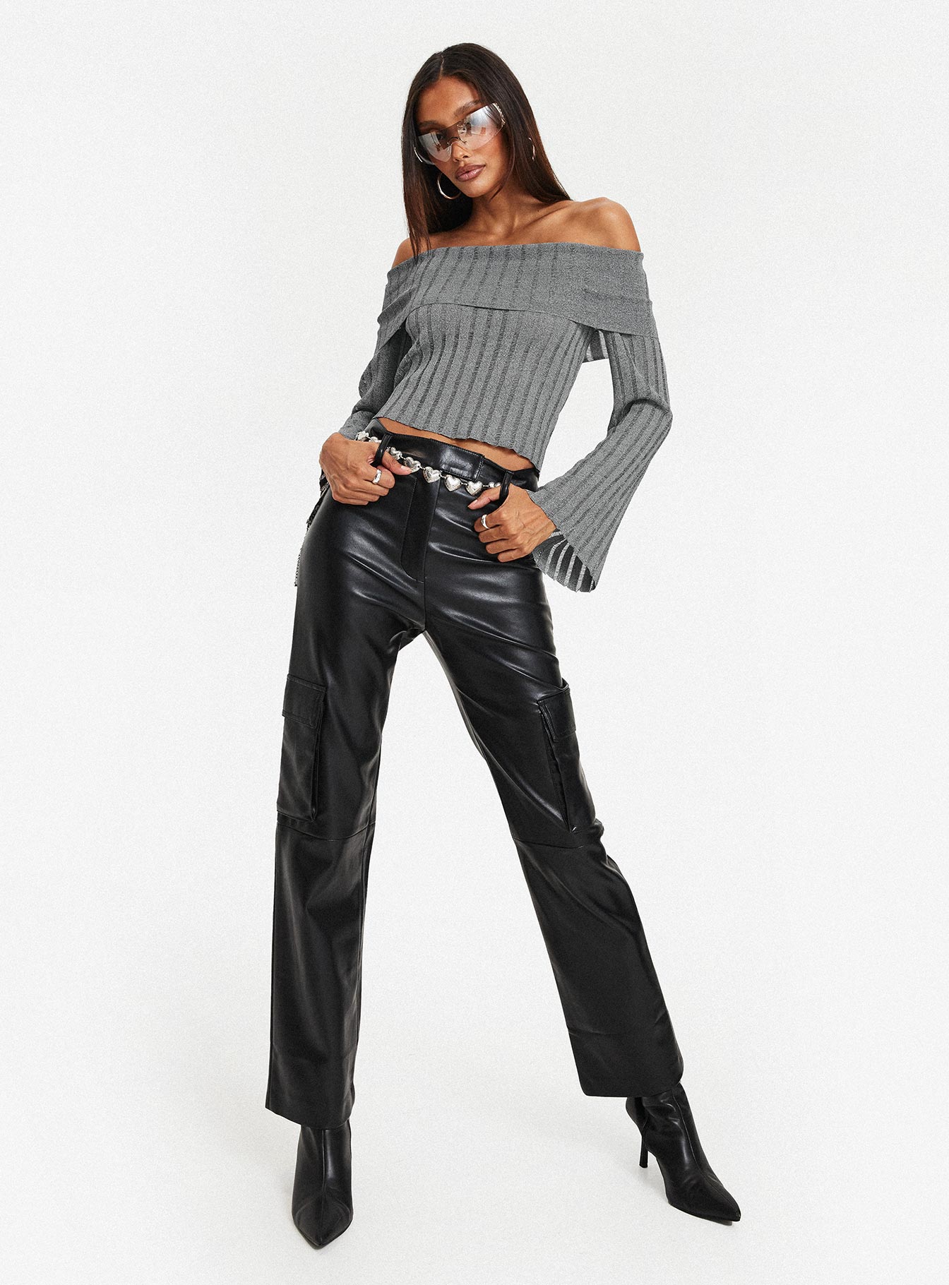 Faux leather outlet pant