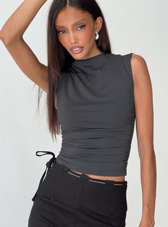 product Princess Polly Sleeveless High Neck  Jessup Tank Top Slate