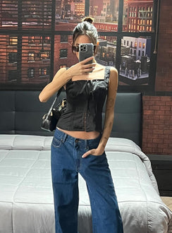 product Princess Polly Sleeveless Square Neck  Chalamet Top Black