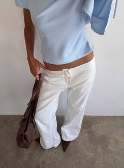 Buenos No Waist Low Rise Straight Leg Jeans Weiß