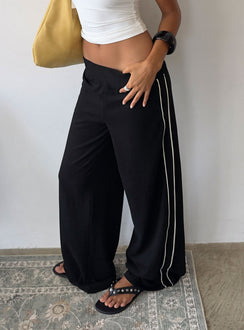 Ascenda Straight Leg Track Trouser Black