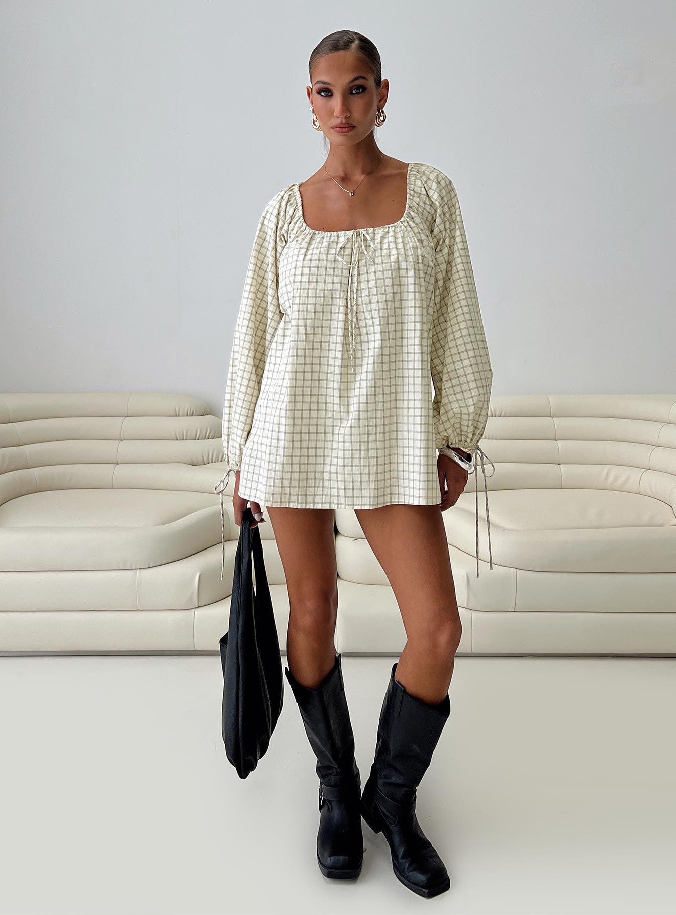 Preacher Playsuit White Check