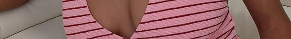 Whimsy Halter Top Pink Stripe