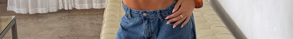 Ramos Low Rise Wide Leg Denim Jeans Dark Blue Wash