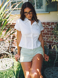 Protect Your Peace Button Up Top White