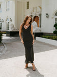 product Princess Polly V-Neck  Nellie Maxi Dress Black Linen