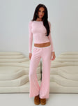 Whimsie Pointelle Sleep Pants Pink