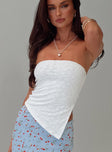 Golden Syrup Strapless Top White