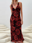 product Princess Polly High Neck  Maysa Rose Maxi Dress Black / Red