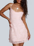 Celena Mini Dress Pink Burnout