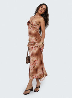 Saye Halter Twist Maxi Dress Multi