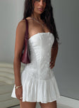 Envie Strapless Mini Dress White