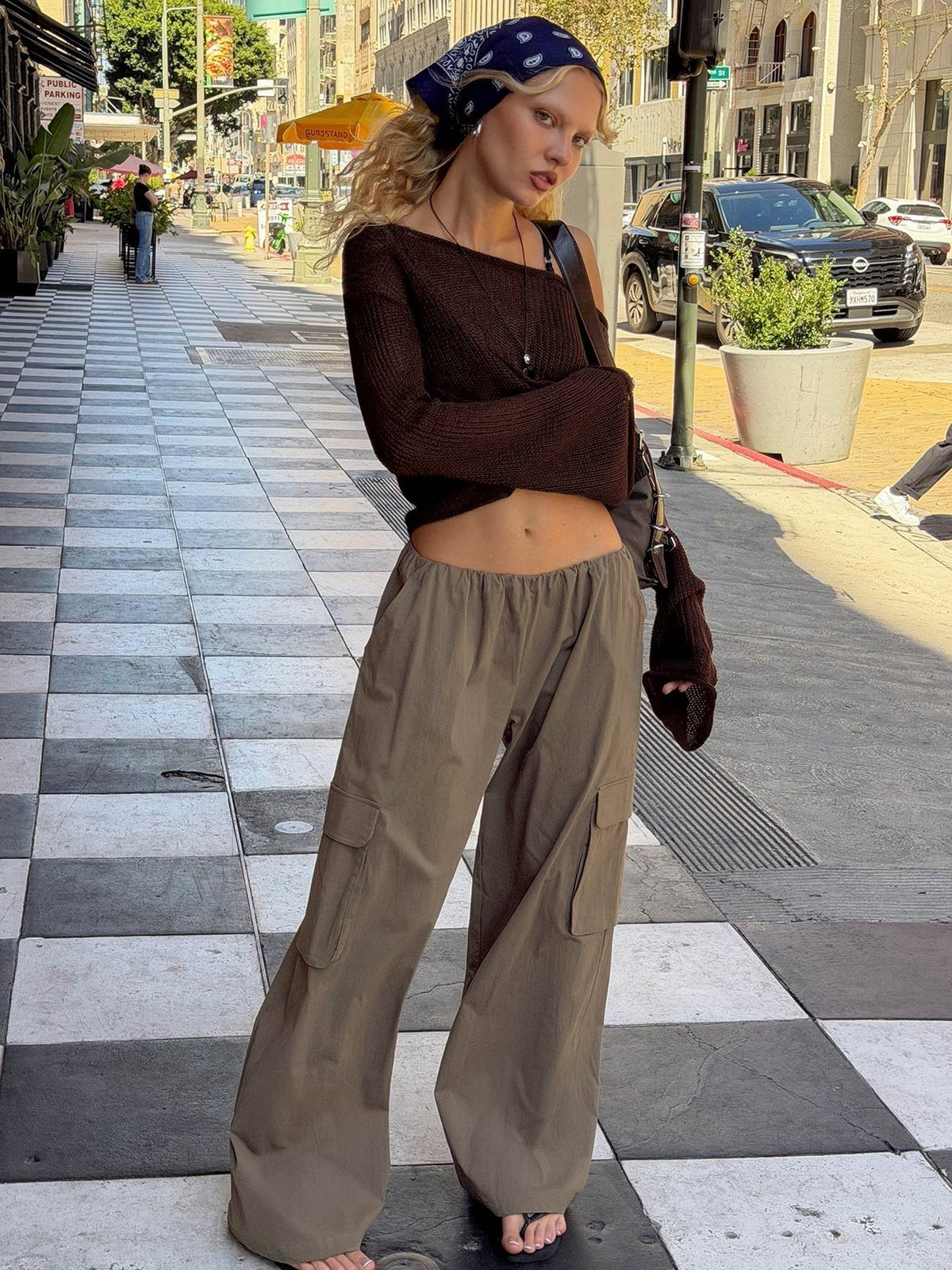 Lunea Concealed Waistband Cargo Trousers Charcoal