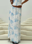 Maxi skirt Floral print, elasticated drawing waistband, flowy relaxed fit