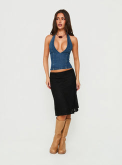 Laicey Lace Midi-Röcke Schwarz