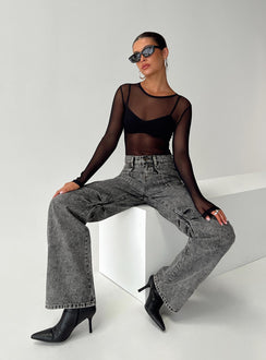 product Princess Polly High Waisted  Miami Vice Jeans Stonewash